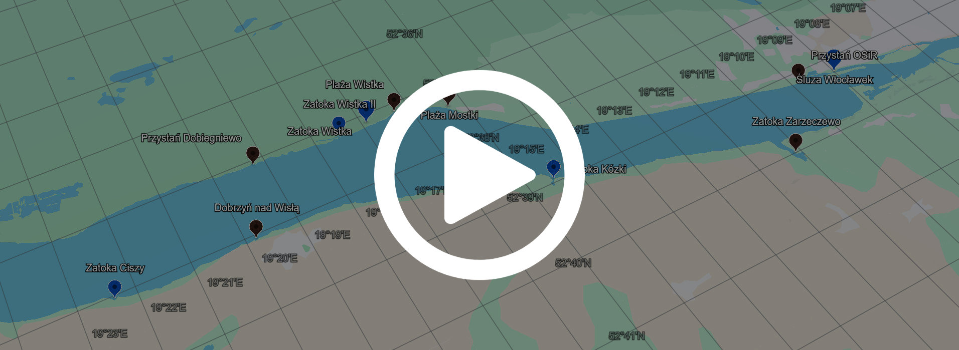 Zalew Włocławski - podgląd prezentacji Google Earth